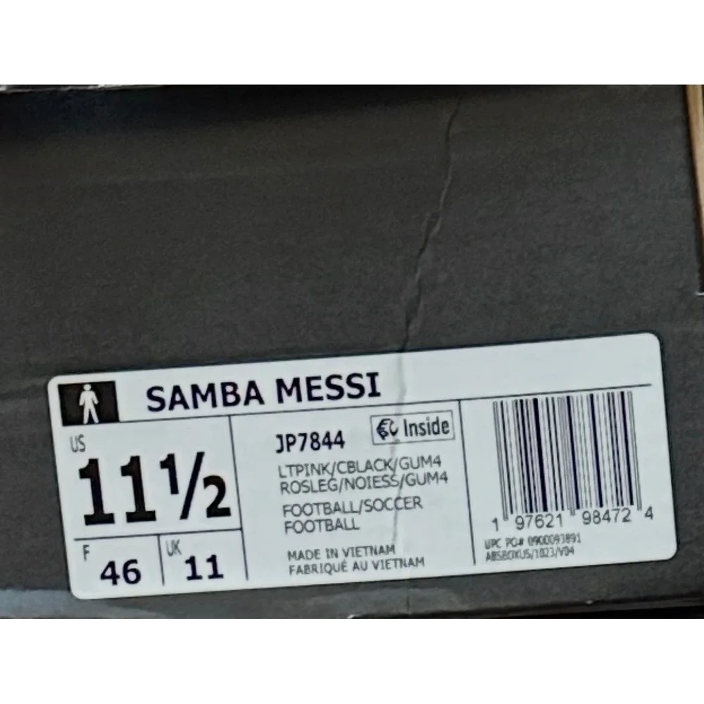 Adidas Samba Messi Inter Miami CF Pink Black Gum JP7844 Mens 11.5